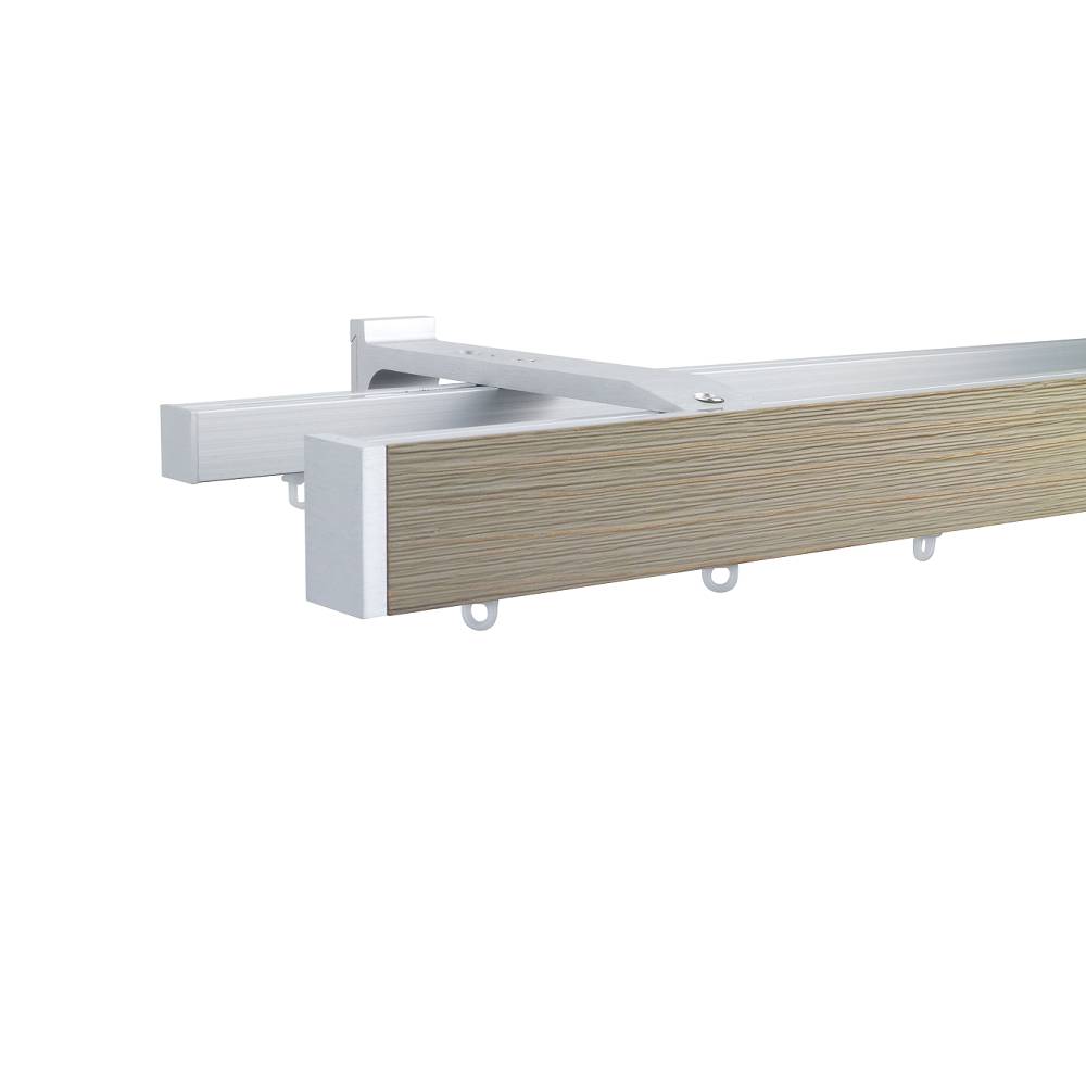 Lund M51 40 x 25 mm Aluminum Wood Facial Pole Set Double Bracket for 6 cm Wave Curtains Textured Drift Wood 1 Lund M51 40 x 25 mm Aluminum Wood Facial Pole Set Double Bracket for 6 cm Wave Curtains Textured Drift Wood