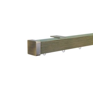 Provence M51 35 x 35 mm Wood Pole Set Ceiling Bracket for 6 cm Wave Curtains Textured Grey Lacquered