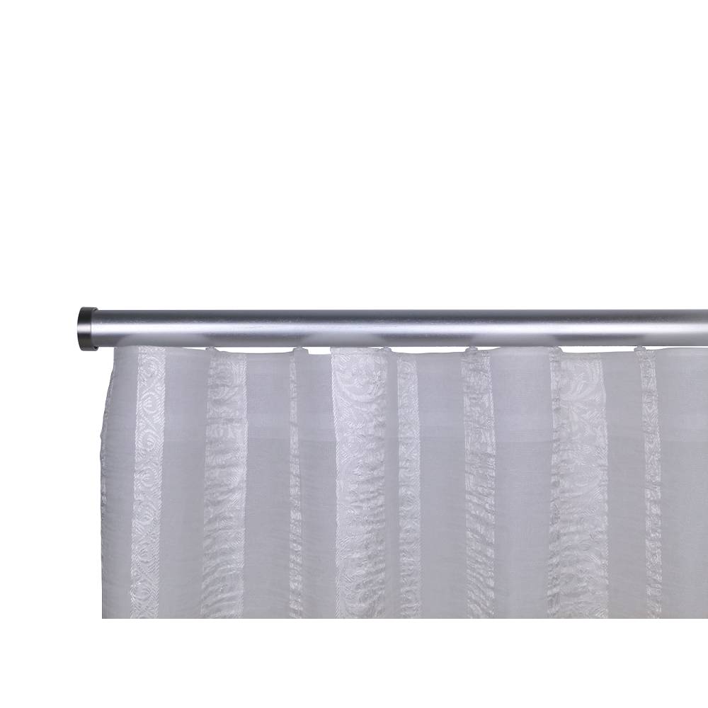 Provence M52 35 mm   Wood Pole Set Ceiling Bracket for 8 cm Wave Curtains Silver