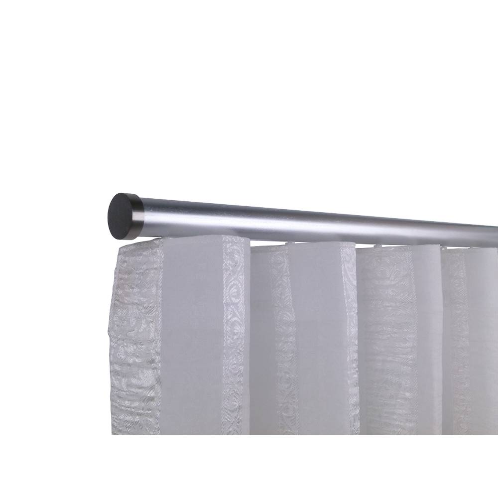 Provence M52 35 mm   Wood Pole Set Ceiling Bracket for 8 cm Wave Curtains Silver
