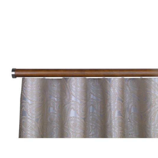 Provence M52 35 mm Wood Pole Set Single Bracketfor 6 cm Wave Curtains Dark Oak