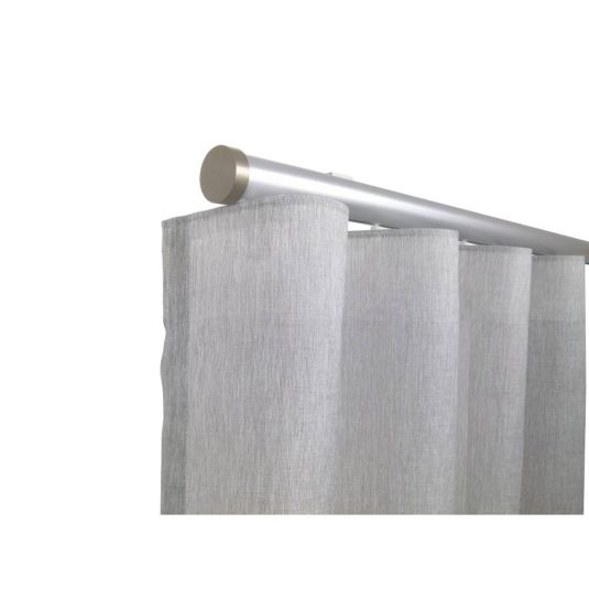 Provence M71 35 mm Wood Pole Set for 8 cm Wave Curtains Silver