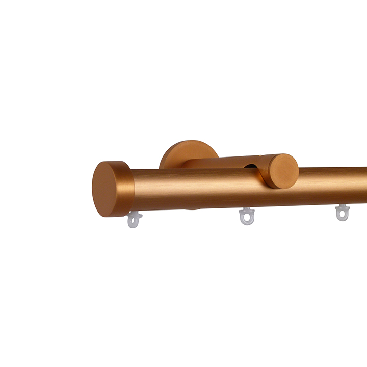 Verona M82 28 mm Aluminum Poles Set Single Bracket for 8cm Wave Curtains Rose Gold 1 Verona M82 28 mm Aluminum Poles Set Single Bracket for 8cm Wave Curtains Rose Gold