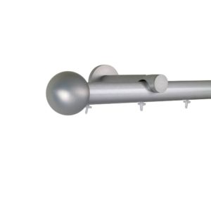 Verona M81 28 mm Ball Aluminum Poles Set Single Bracket for 8cm Wave Curtains Natural