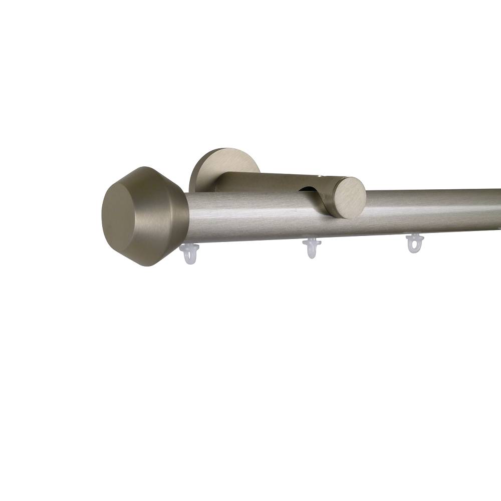 Verona M81 28 mm Geometric Aluminum Poles Set Single Bracket for 8cm Wave Curtains Champagne 1 Verona M81 28 mm Geometric Aluminum Poles Set Single Bracket for 8cm Wave Curtains Champagne