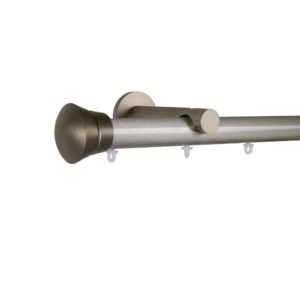 Verona M81 28 mm Trumpet Aluminum Poles Set Single Bracket for 8cm Wave Curtains Champagne