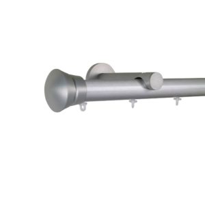 Verona M81 28 mm Trumpet Aluminum Poles Set Single Bracket for 8cm Wave Curtains Natural
