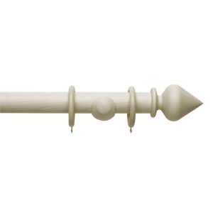 Vintage 40 mm Pole Set Peardrop Ivory Wash