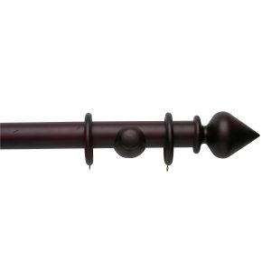 Vintage 40 mm Pole Set Peardrop Mahogany