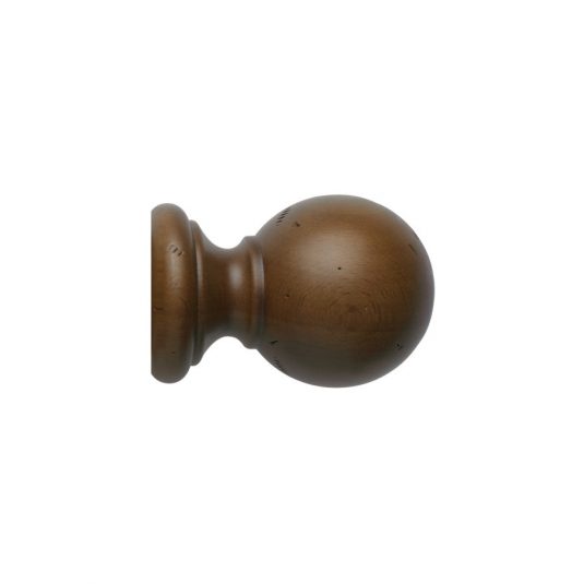 Vintage 40mm Finial Ball Loose Dark Oak