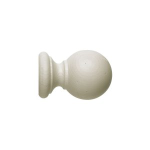 Vintage 40mm Finial Ball Loose Ivory Wash