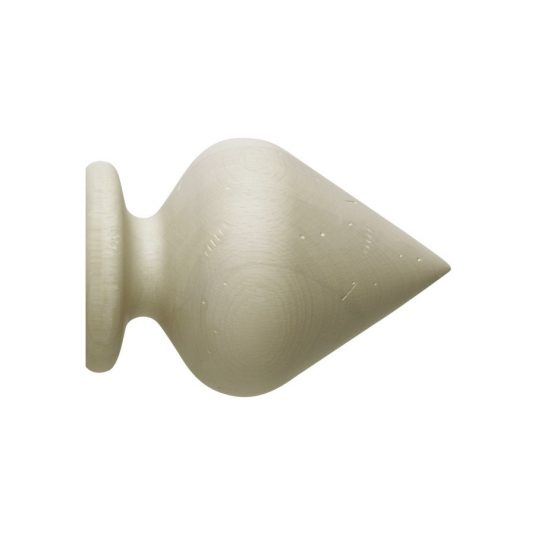 Vintage 50mm Finial Peardrop Loose Ivory Wash