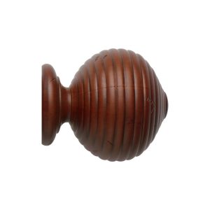 Vintage 50mm Finial Ribbed Ball Loose Cherry