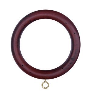Vintage 50mm Ring Pack of 6 Mahogany